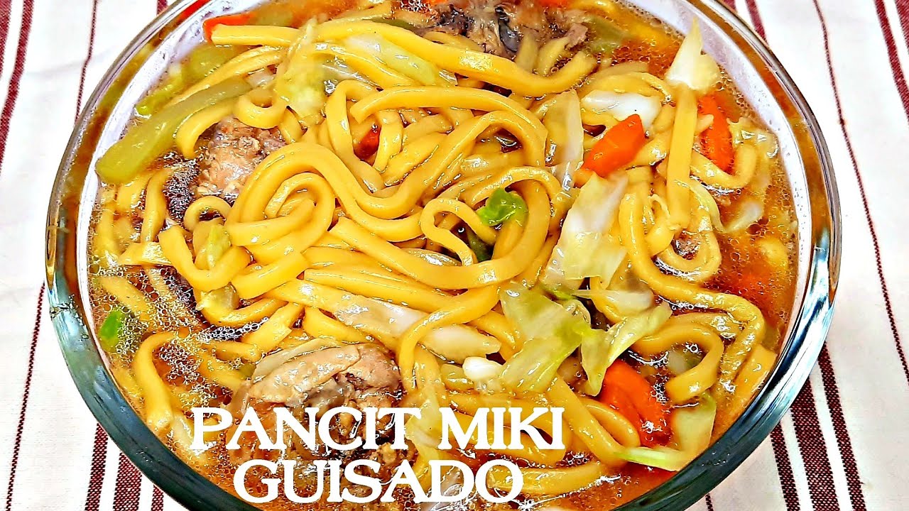 PANCIT MIKI with OYSTER SAUCE | PANCIT MIKI GUISADO | FRESH MIKI | LOMI NOODLES