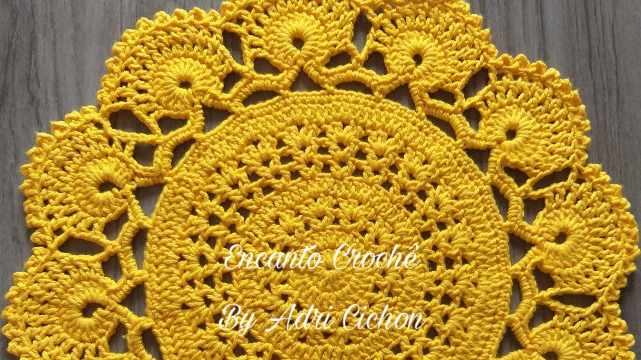 🌷Sousplat de croche Veneza (35 cm )🧶
