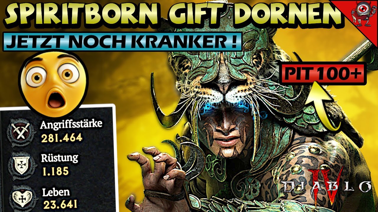 Der STÄRKSTE Spiritborn in Season 9 - Gift Dornen Build Guide für das ENDGAME - Diablo 4