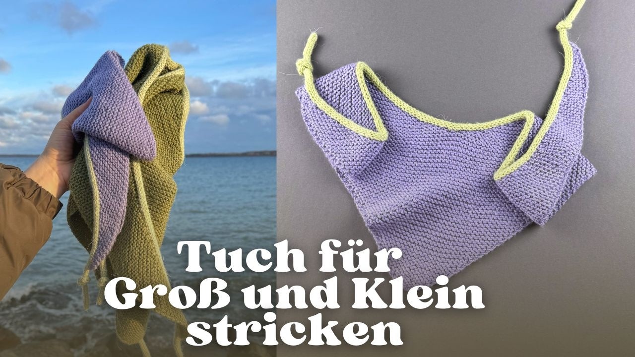 Dreieckstuch für Groß und Klein stricken