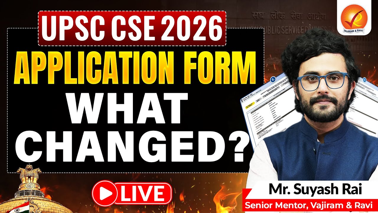 UPSC Notification 2026 Out | Application Form Changes & How to Apply Explained by Mr. Suyash Rai