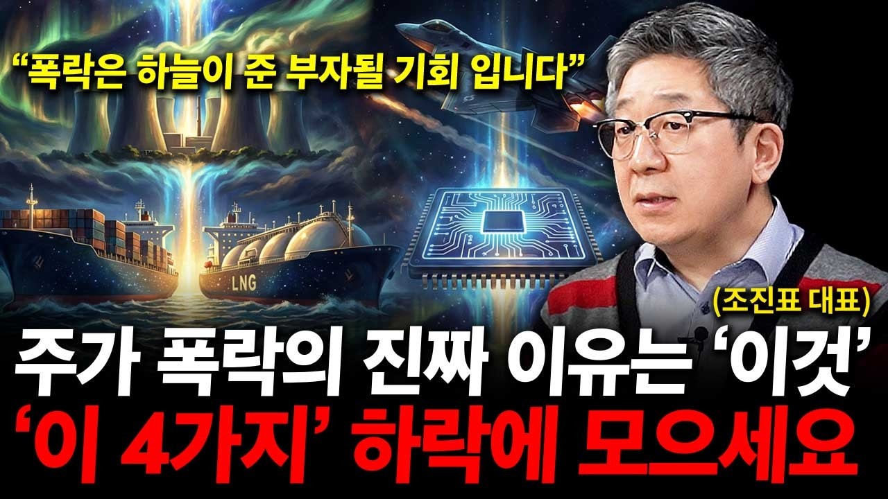 주가 폭락의 진짜 이유는 '이것'입니다. 하락에 이 4가지 주식 모아가세요. ( 조진표 대표 )
