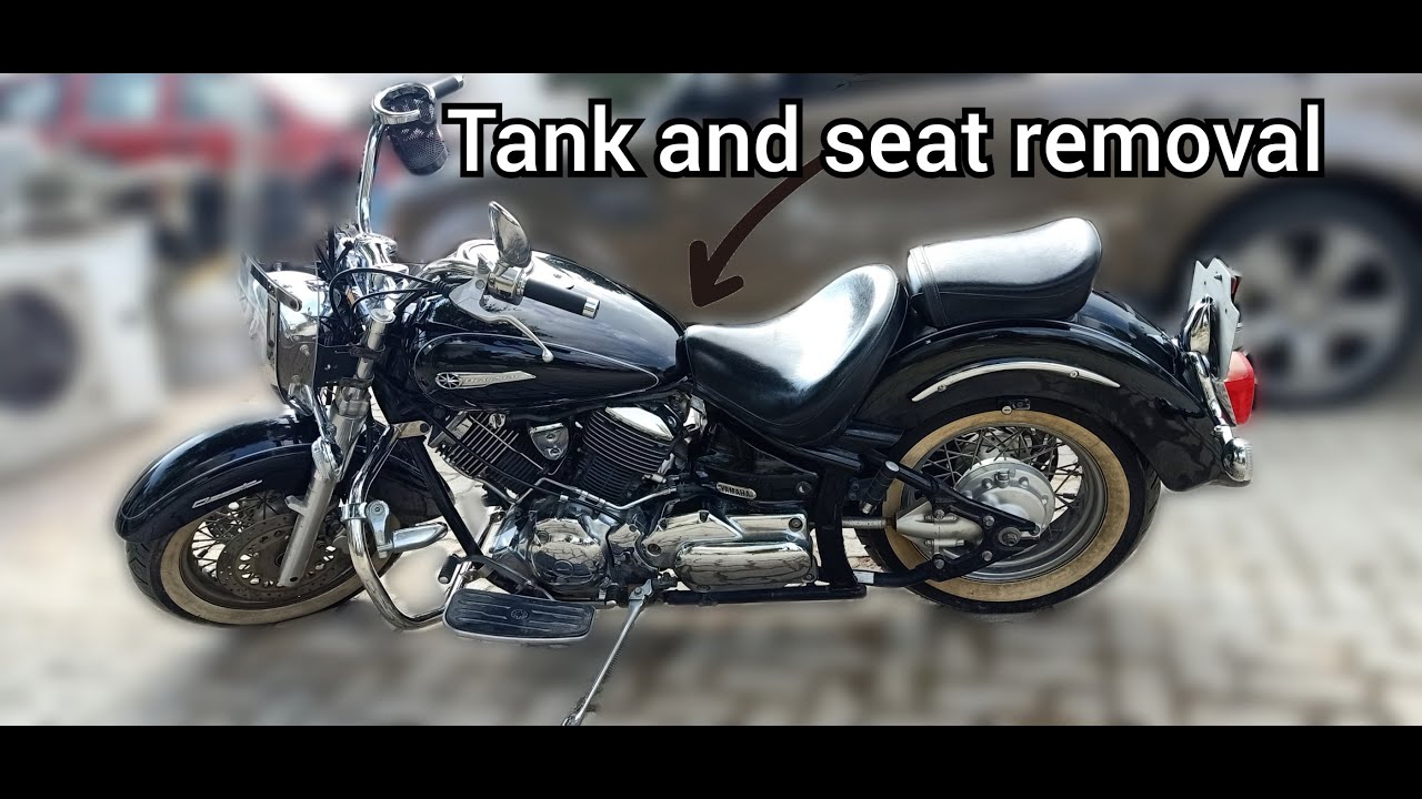 Снятие сиденья и бака для Yamaha. Dragstar/Vstar 1100