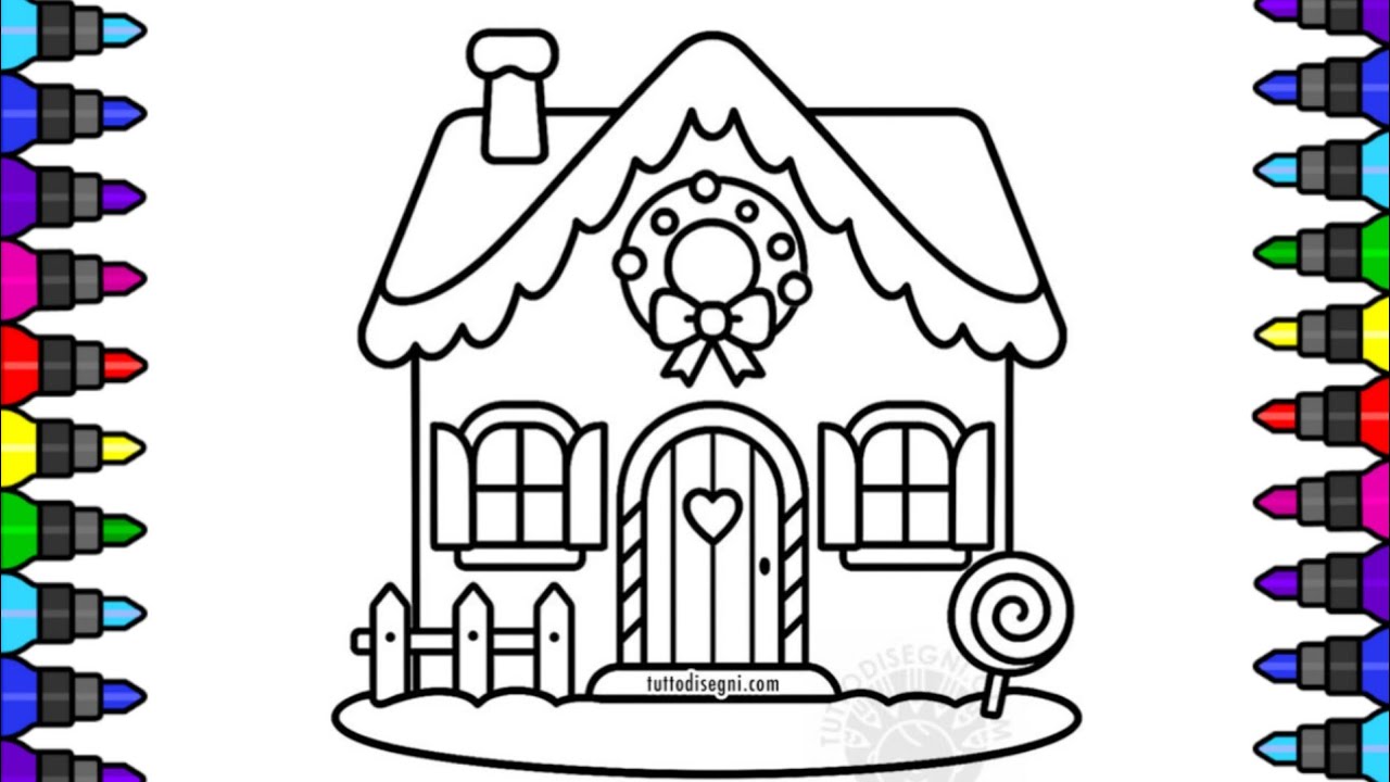 Простой пошаговый рисунок дома для детей 🏡 |