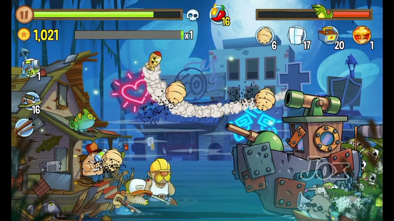 SWAMP ATTACK BEAT Hard Level And Evil Level ( War ship,Feral)