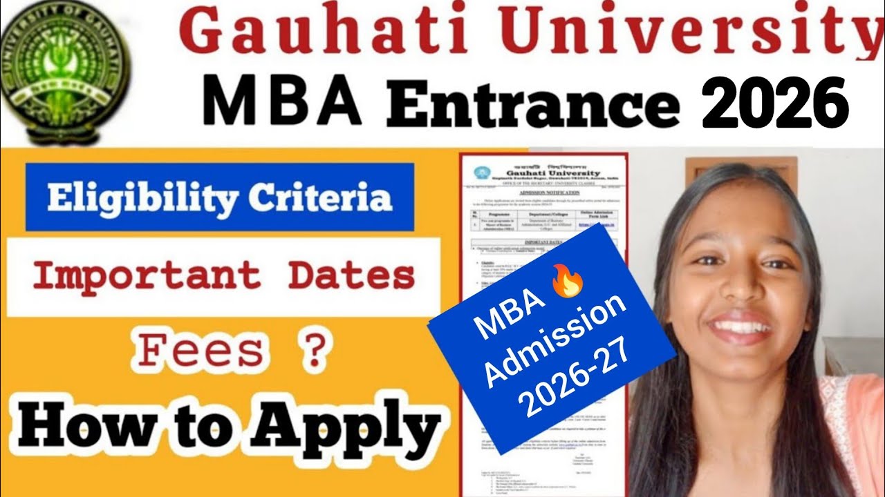 Gauhati University🔥MBA admission 2026🎯Full Details✅