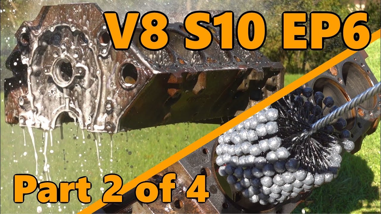 V8 S10 Engine Block Cleaning and Honing (Ep.6, Part 2 of 4)