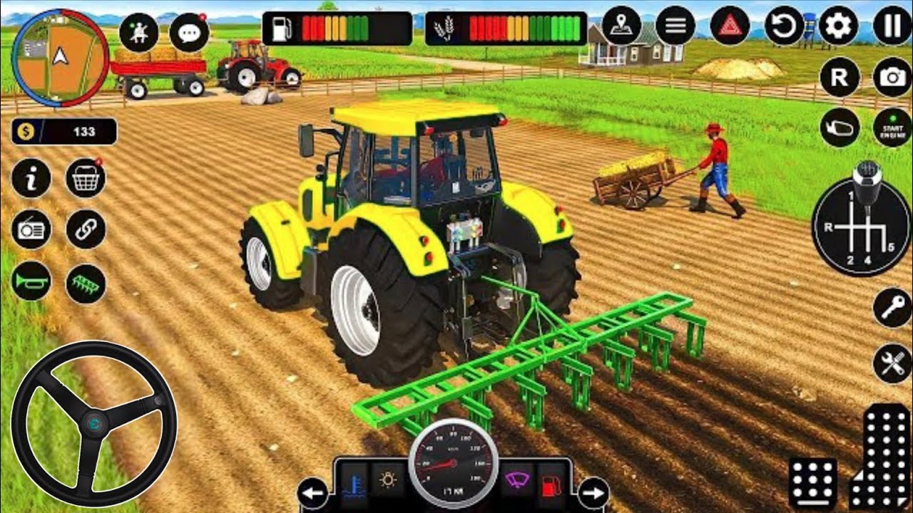 Modern Tractor Farming Driving Simulator 3D - New Tractor Games - Android  Gameplay