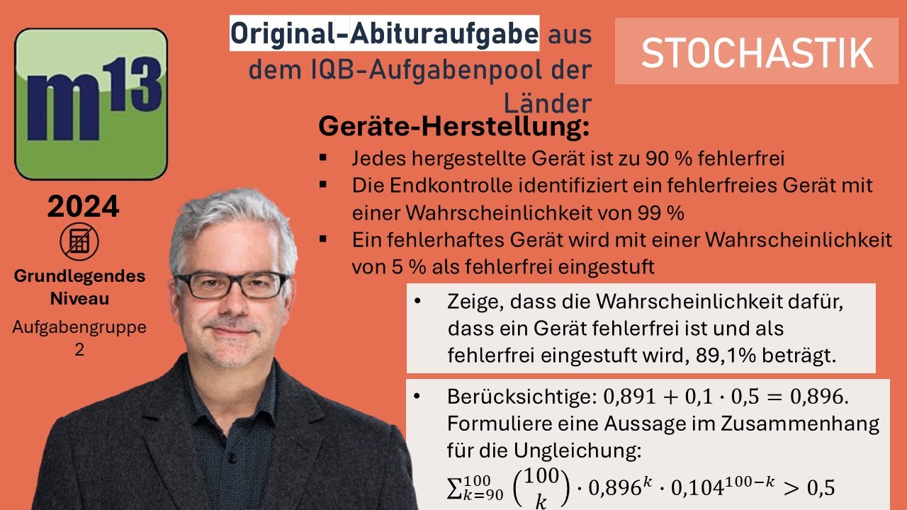 Abitur-Aufgabe: 2024 - STOCHASTIK - OHimi - grundlegendes Niveau - Aufgabengruppe 2