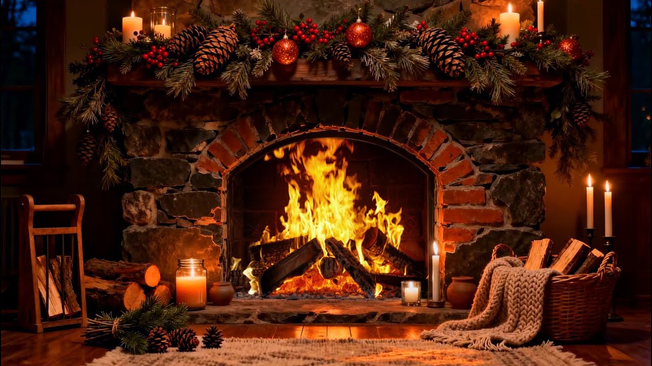 You Rest by a Fireplace Beyond Time ❄️🔥 Winter Fire Sounds & Deep Quiet