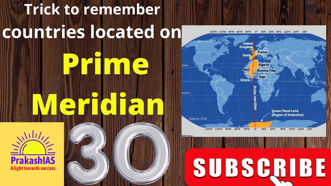 Trick to remember countries located on PRIME MERIDIAN