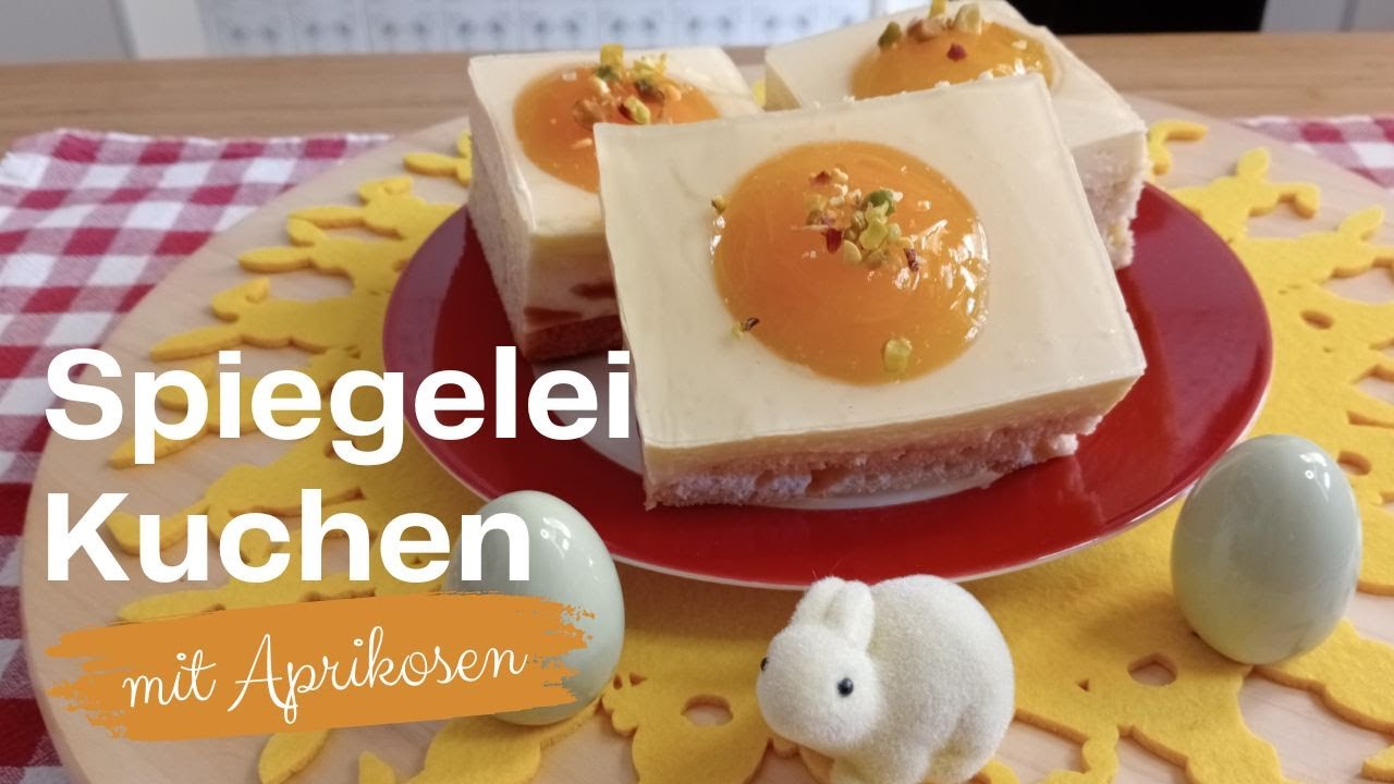 Spiegeleikuchen mit Schmand und Aprikosen - schneller Rührkuchen mit Obst