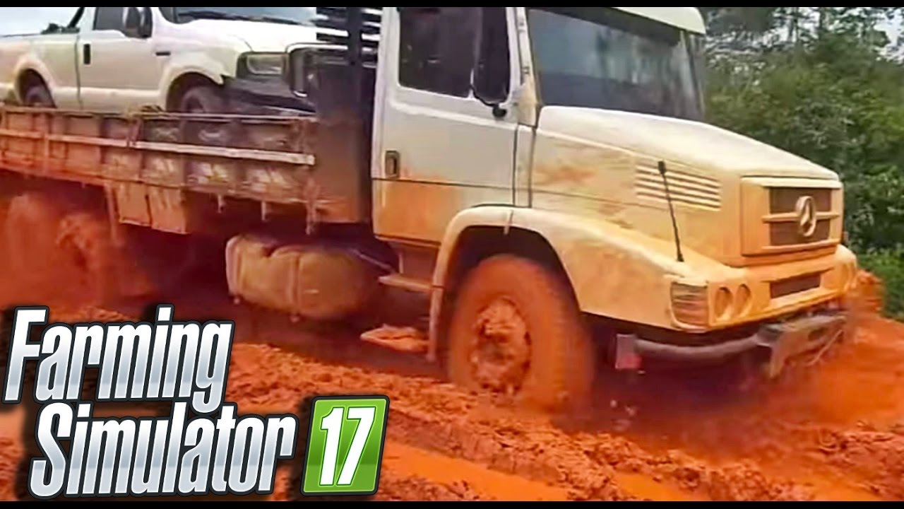 Caminhão colide com caminhonete Toyota Hilux na lama | Farming Simulator 17 Multiplayer