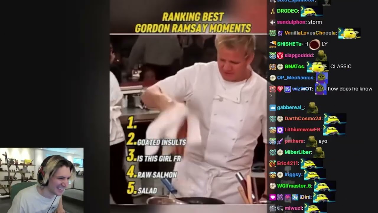 xQc reacts to 5 Gordon Ramsay best moment