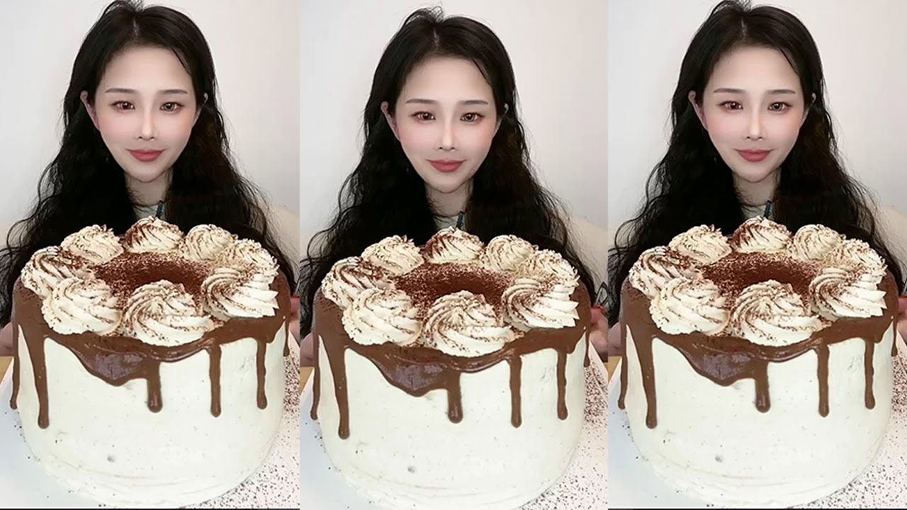 Asmr🍰Eating Peanut Butter Layers Cake🍰 (Soft And Waxy Sound) 크림丨먹방丨Mukbang丨Satisfying丨Eatingshow