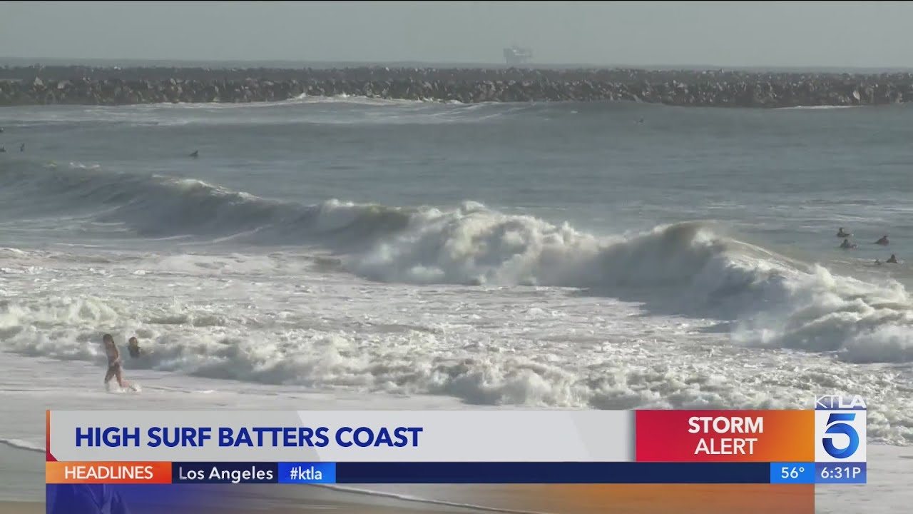 Massive waves batter SoCal beaches, causing floods and damage