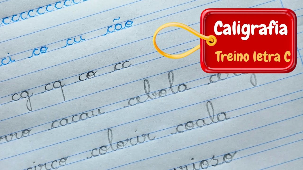 Atividades de Caligrafia com a Letra C ✍️ | Treino de Escrita Cursiva no Caderno