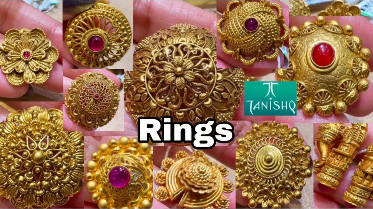 Tanishq Latest Cocktail Finger Rings with Price/Gold Ring Design /Antique Rings/ #vadodara /Deeya