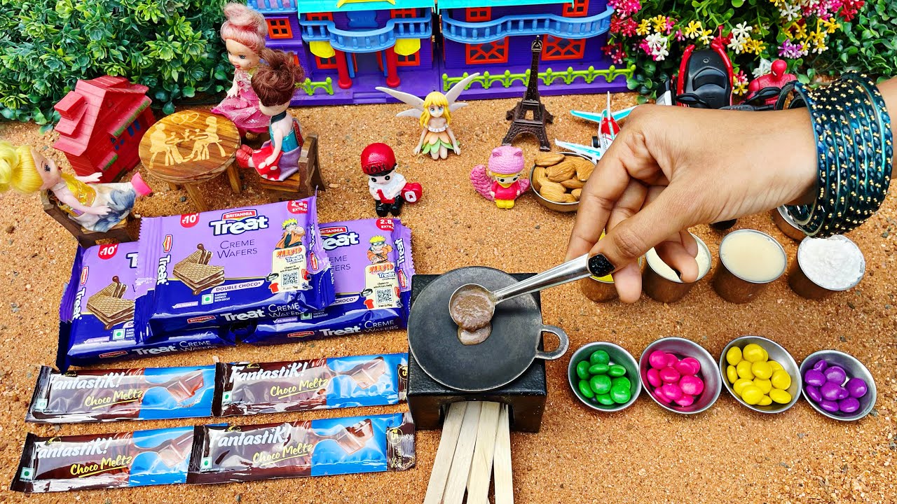 Miniature Wafers Crispy Dosa Recipe | Creamy Wafers Dosa | Chocolatey Dosa | Nabati Chocolate Dosa