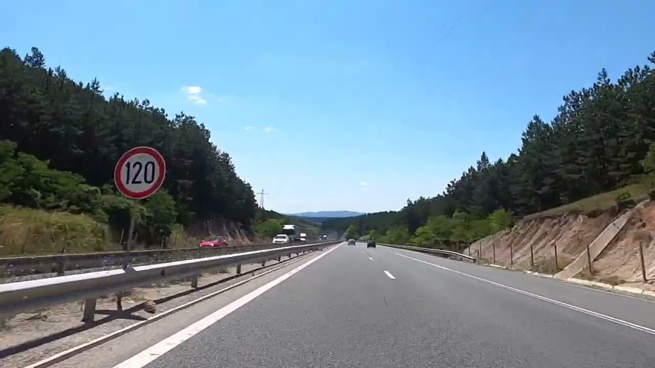 Bulgarie Autoroute Sofia vers Blagoevgrad, Gopro / Bulgaria Highway Sofia to Blagoevgrad, Gopro
