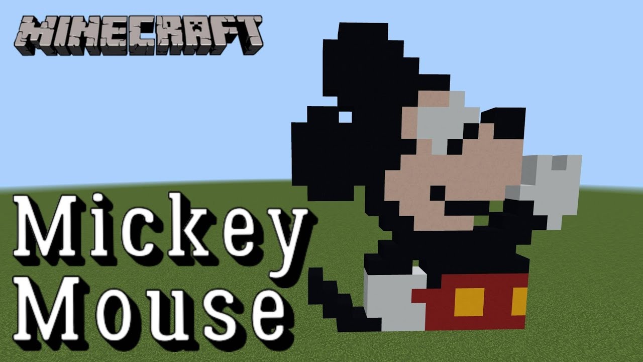 Minecraft Pixel Art Tutorial - Mickey Mouse