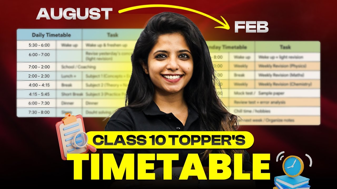From August to 99% in Class 10 🚀 | Class 10 Toppers’ Timetable + Time Management Tips