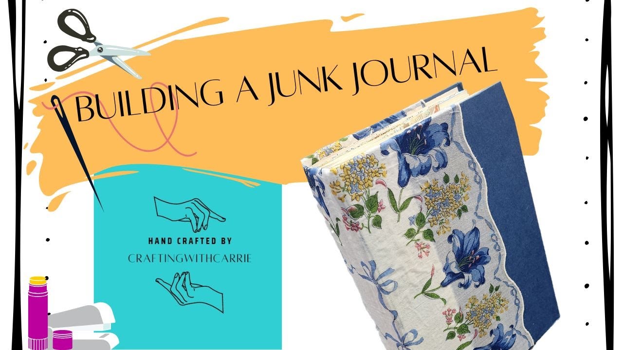 1950's Blue Handkerchief  Junk Journal