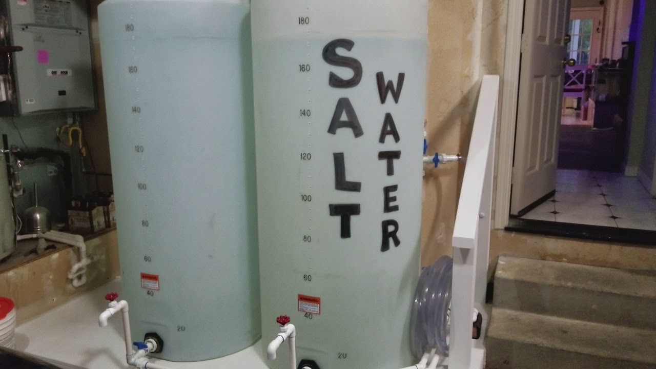 RO/DI storage, saltwater mixing station and Automatic Water Change system