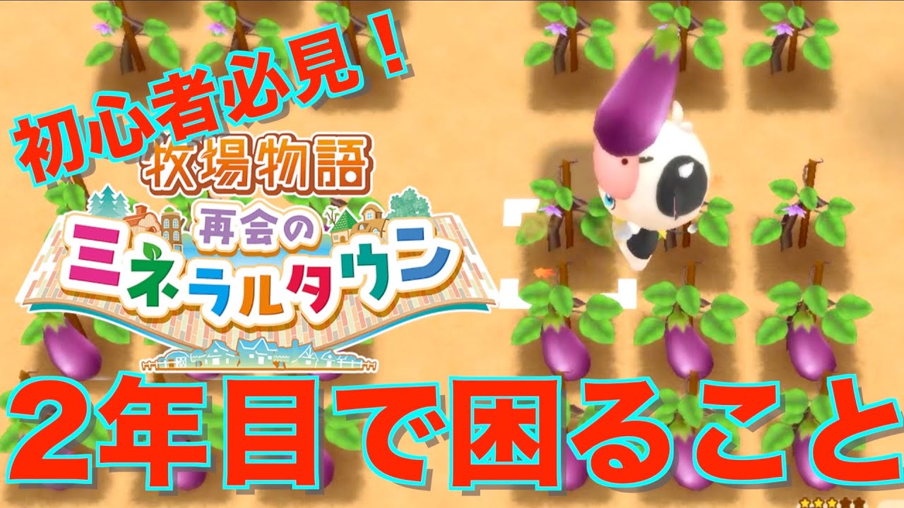 【牧場物語】#10 牧場主の2年目で困ること【再会のミネラルタウン】