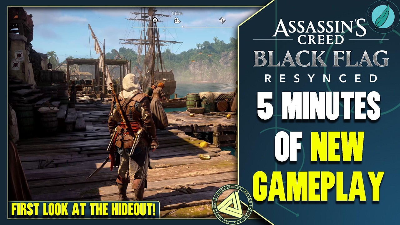 5 Minutes of NEW Assassin's Creed Black Flag Resynced Gameplay - First Look at the Hideout!
