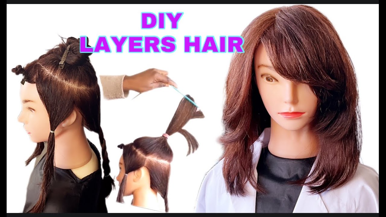 🔁3in1 DIY LAYERS HAIR/ Fine Hair volume & movement🟢EASY HAIRCUT