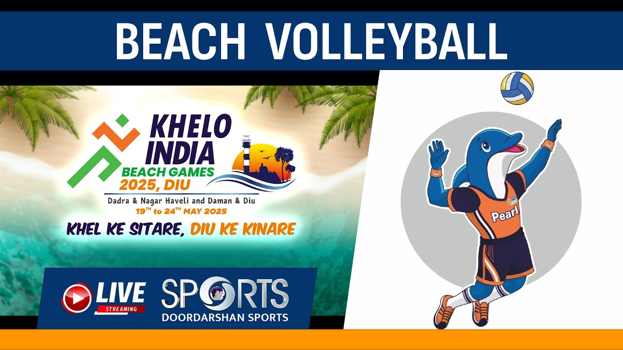 LIVE - Beach Volleyball - Khelo India Beach Games 2025, Diu | Doordarshan Sports