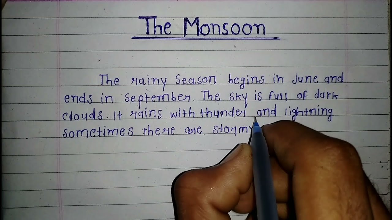 Write an Essay On Monsoon Essay On Monsoon in 🙏 English 🙏