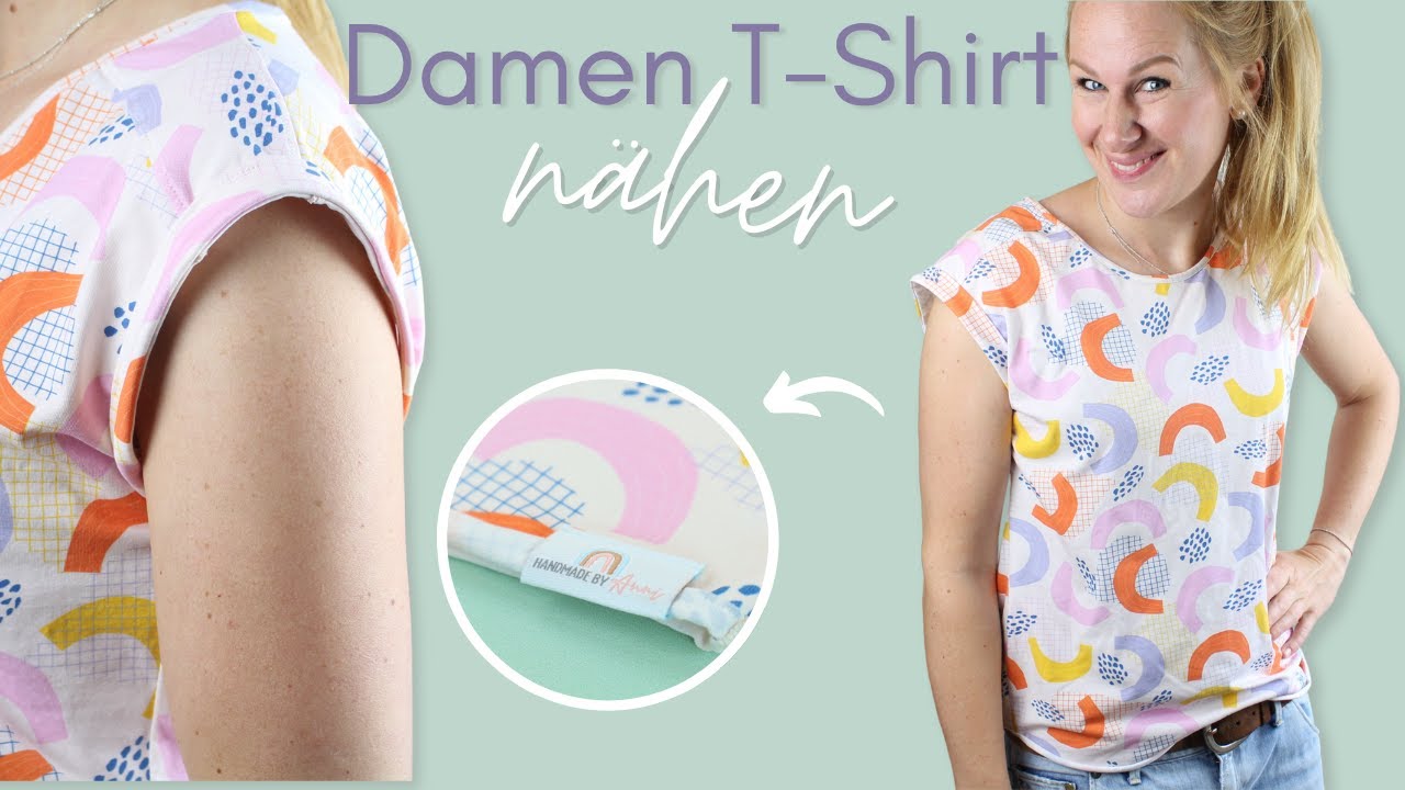 🧵Damen T-Shirt nähen mit natürlichem Rollsaum und meinen Lieblingsärmeln 🤩// Stoffe vorwaschen?