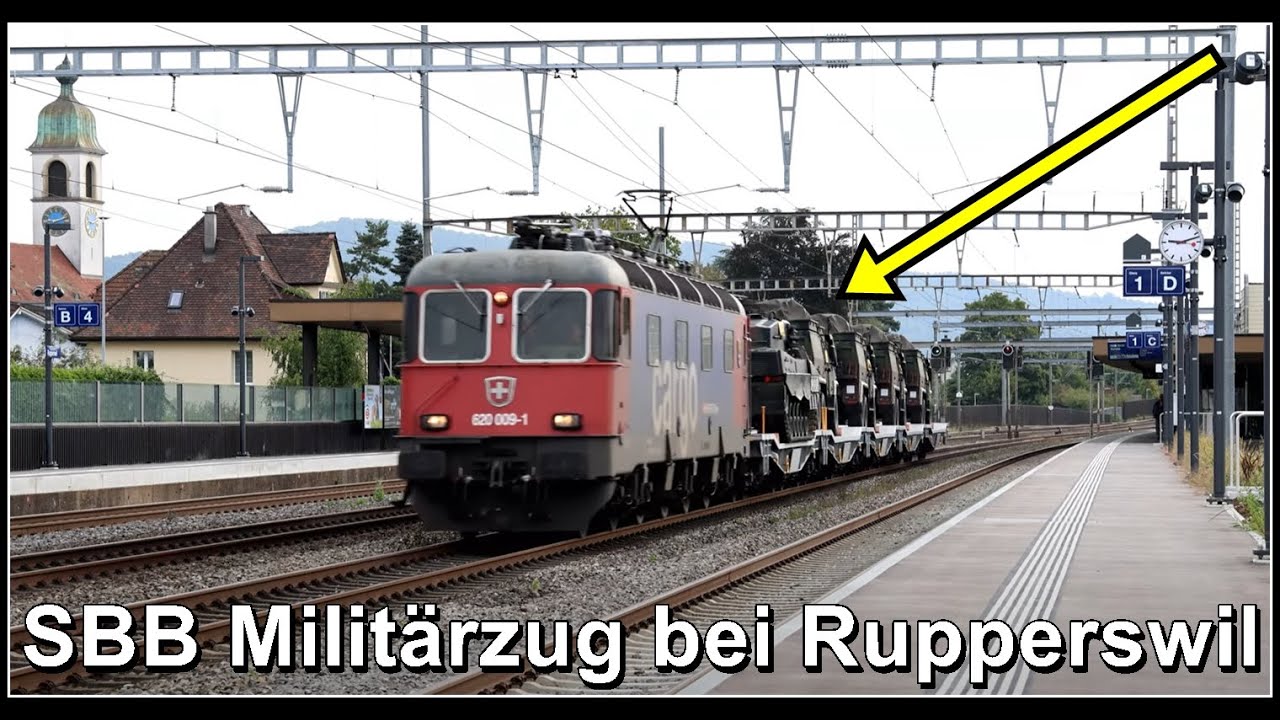 Mein erster Milit&auml;rzug aufgenommen beim Bahnhof Rupperswil