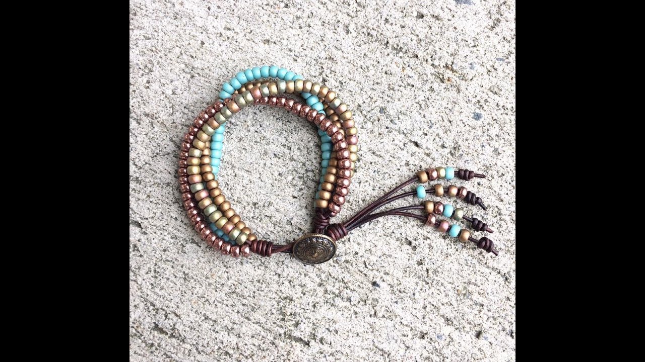 *OLD* new video made - 4 Strand Beaded Wrap Bracelet