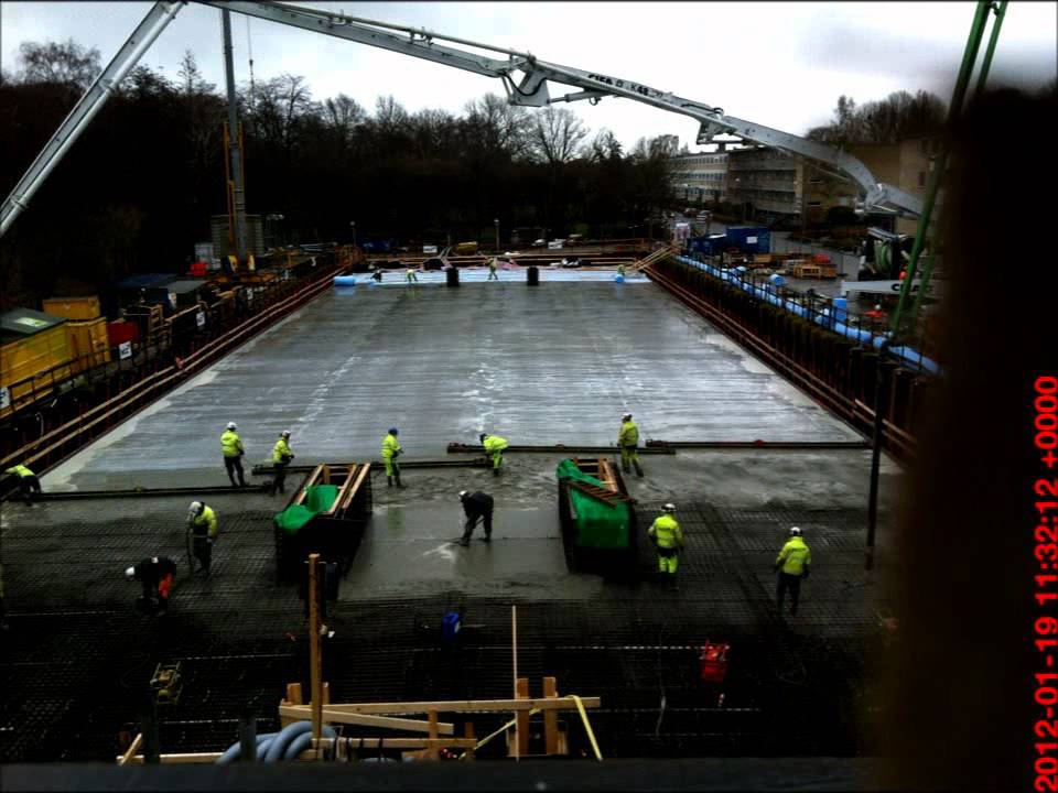 Time lapse af støbning af forsinkelsesbassin i Nymose i Vangede