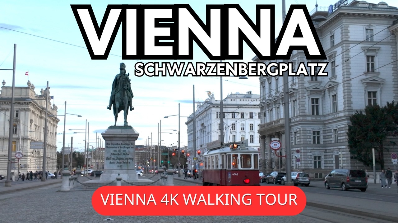 Vienna City Center - From Schwarzenbergplatz to Stephens Cathedral - 4K Virtual Walk