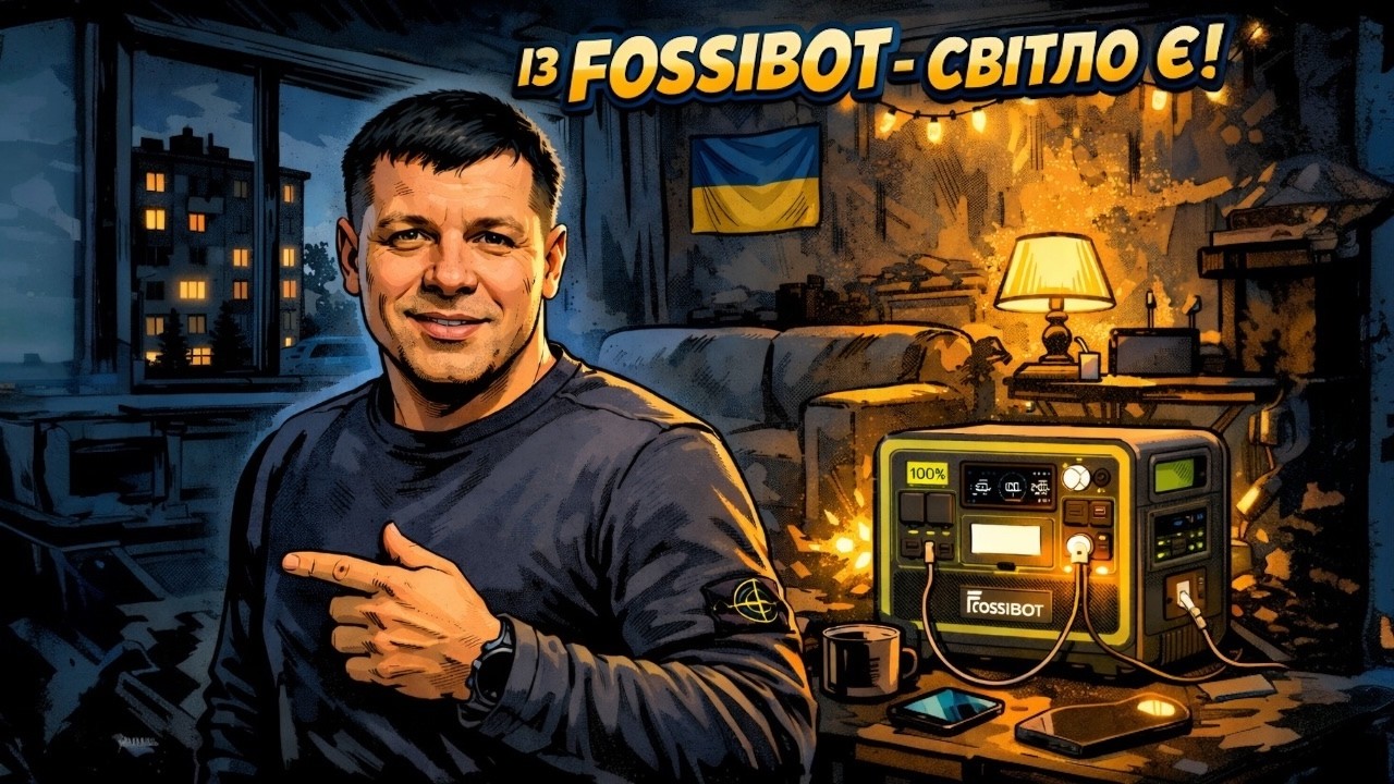 Портативне джерело живлення FOSSiBOT F2400 LiFePO4 2400W 2048Wh #електрика #дбж #станція на квартиру