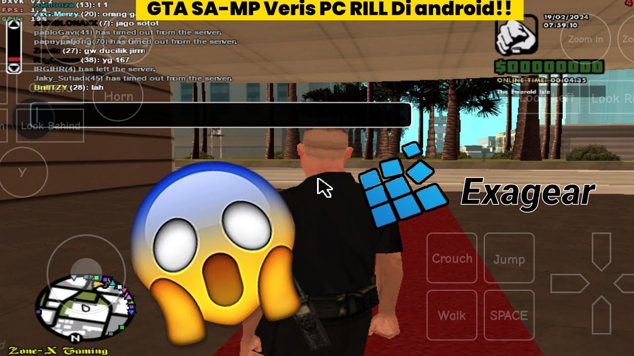 Cara Bermain GTA SA-MP Veris PC RILL Di android😱(Exagear Emulator : Only Snapdragon)