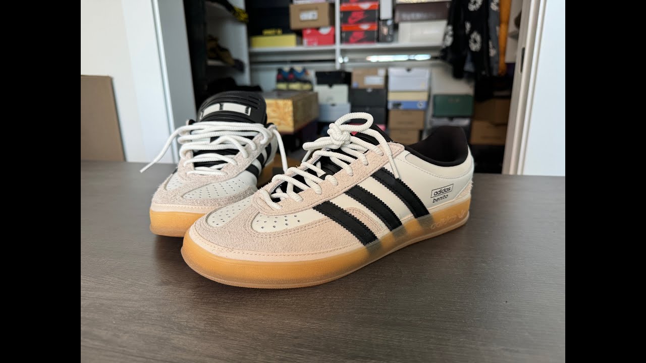 Обзор Adidas Gazelle Bad Bunny Benito White Black On Feet