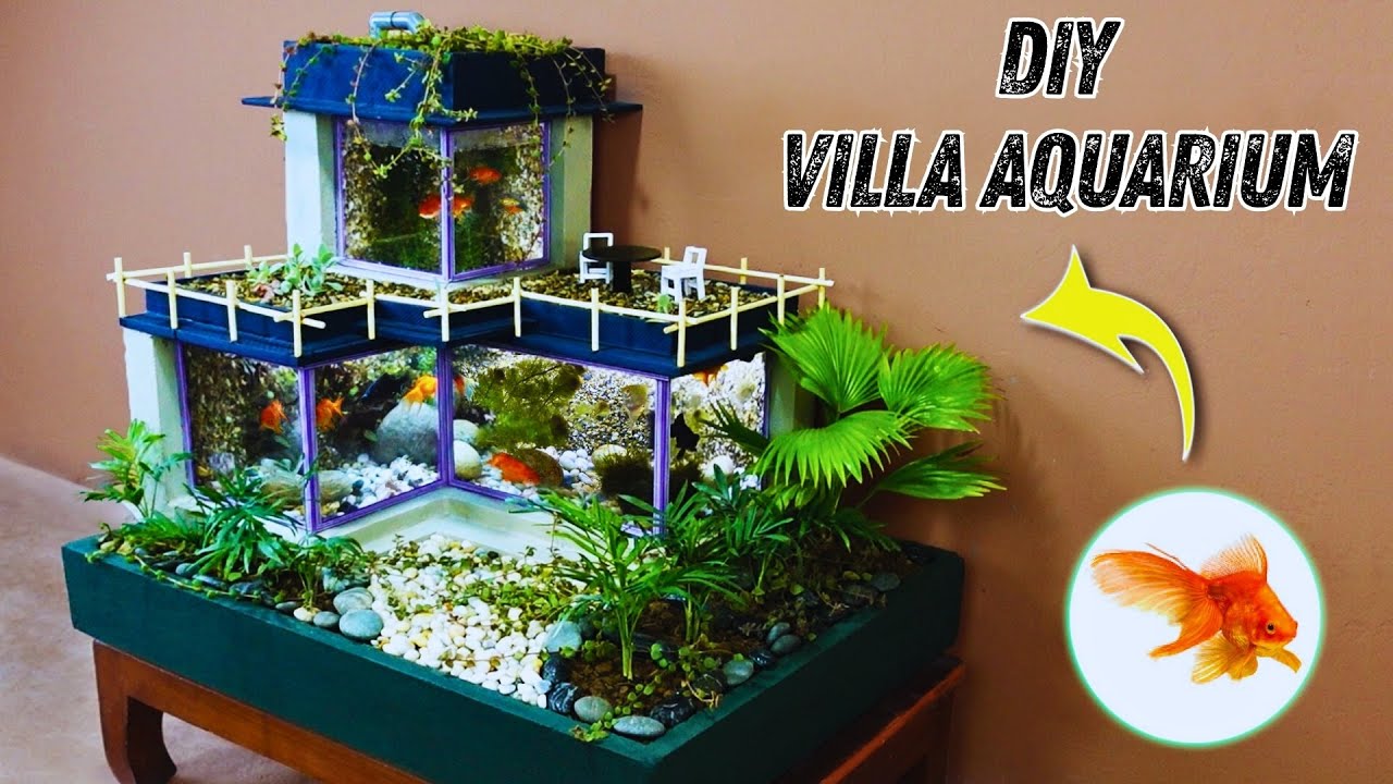 How to build stunning 2 story garden villa inside your aquarium