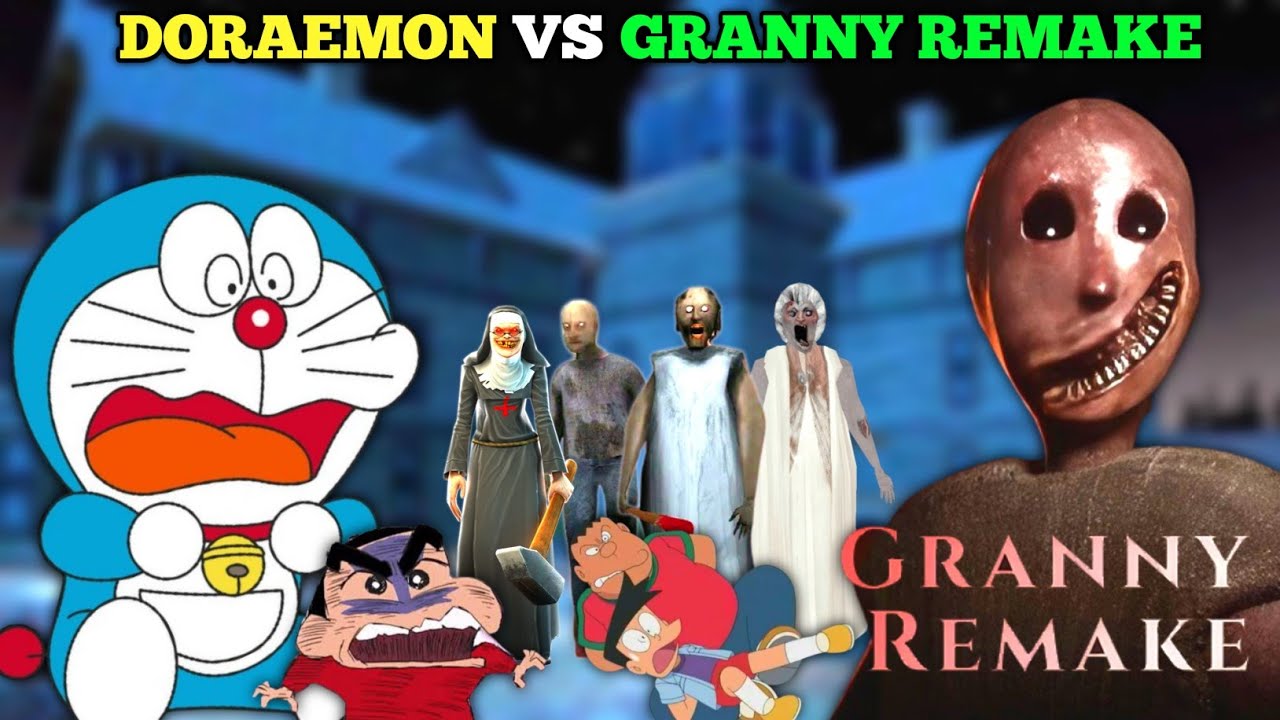 Evil Nun, Granny Remake Grandpa Angelina Banke Kiya Sewer Escape in Granny With Doraemon Friends