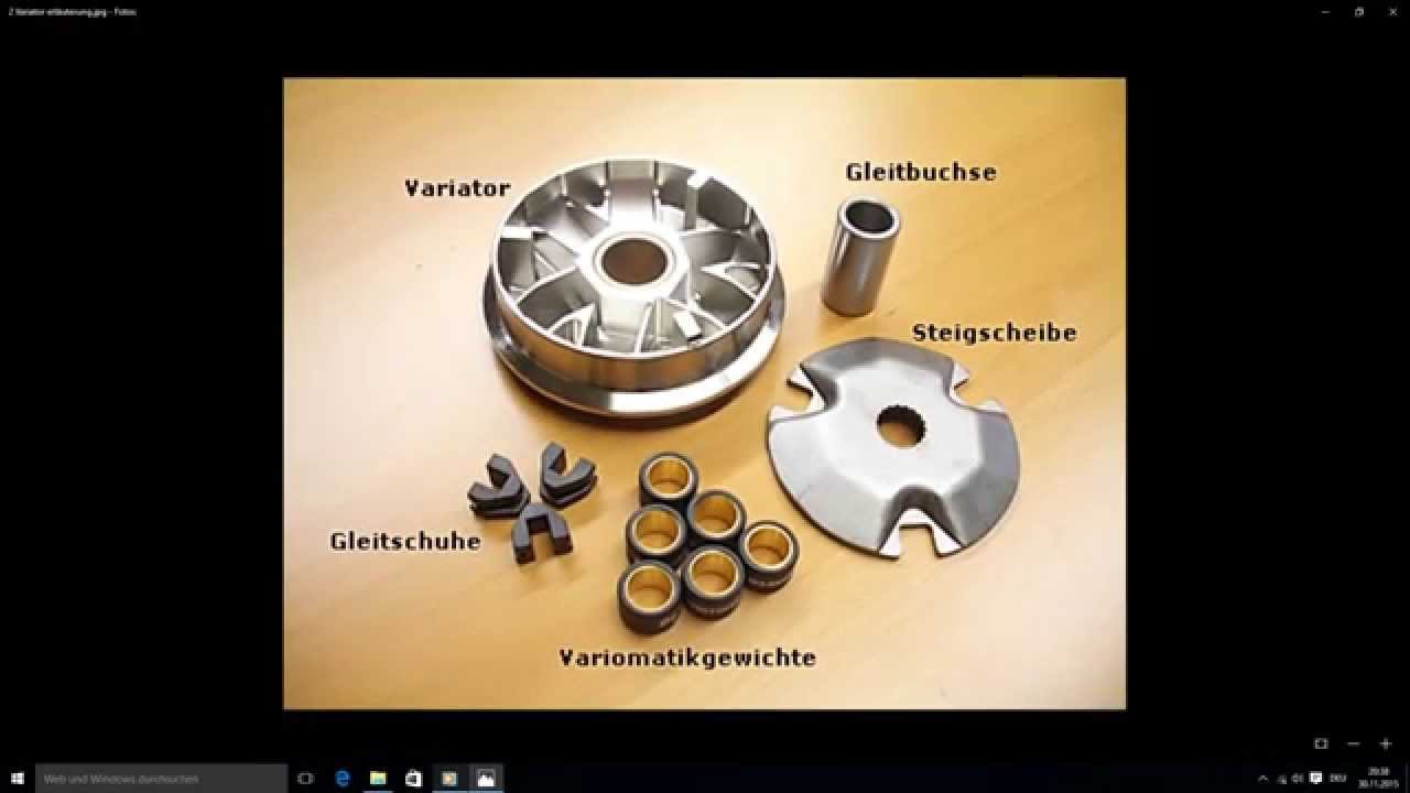 Erklärung des Antriebes und seiner Bauteile eines Roller