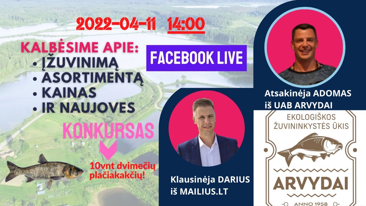 UAB ARVYDAI įžuvinimas + KONKURSAS