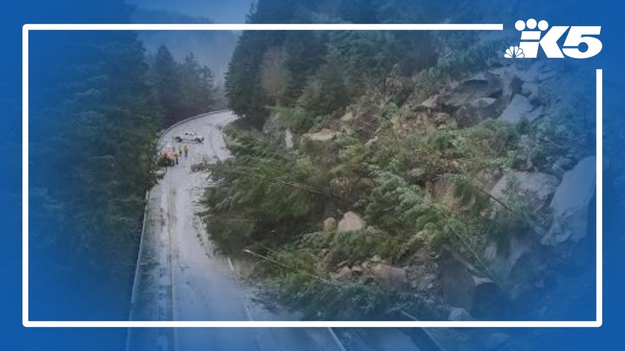 Crews assess landslide damage amid closure of I-5 near Bellingham