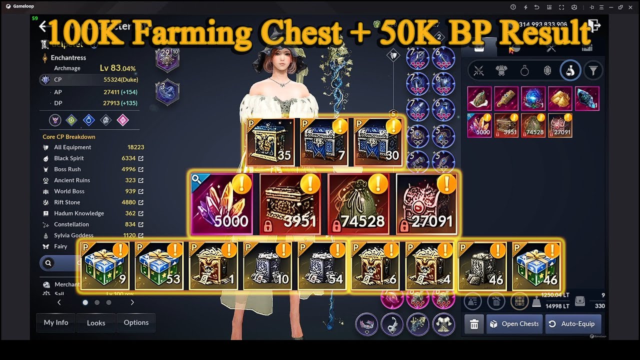 Black Desert Mobile | Opening 100K Chest and From 50K Black Pearls Result