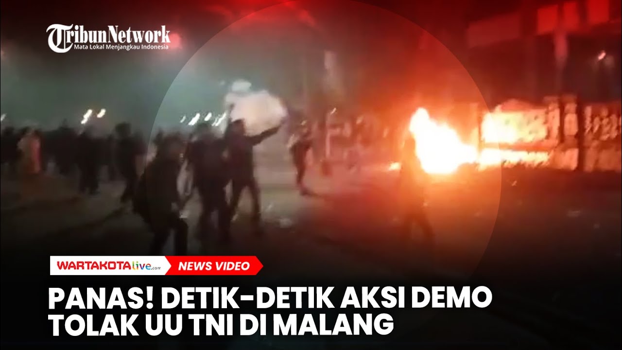 Detik-Detik Aksi Demo Bakar Pos Kantor DPRD, 7 Petugas Terluka