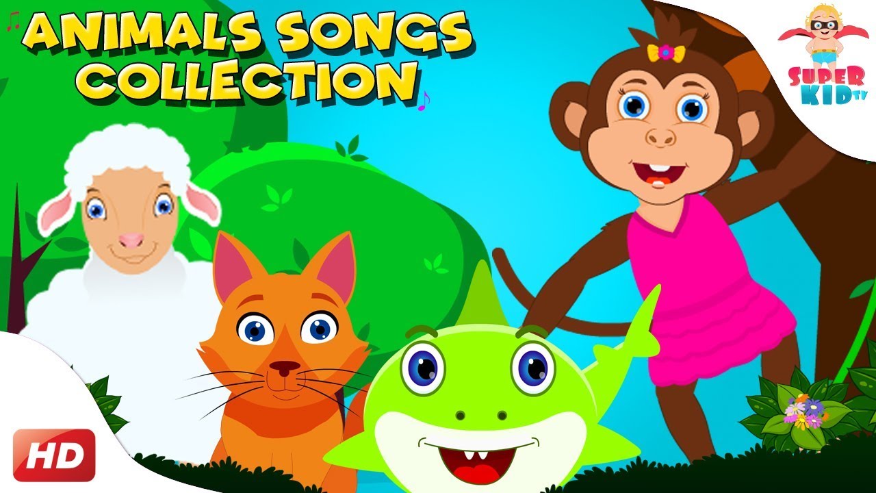 🐾 Animal Songs 🎶 | Fun Rhymes for Kids 🧒🐒 | SuperKid TV 🎥