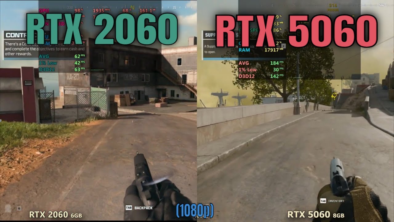 RTX  2060 vs RTX  5060